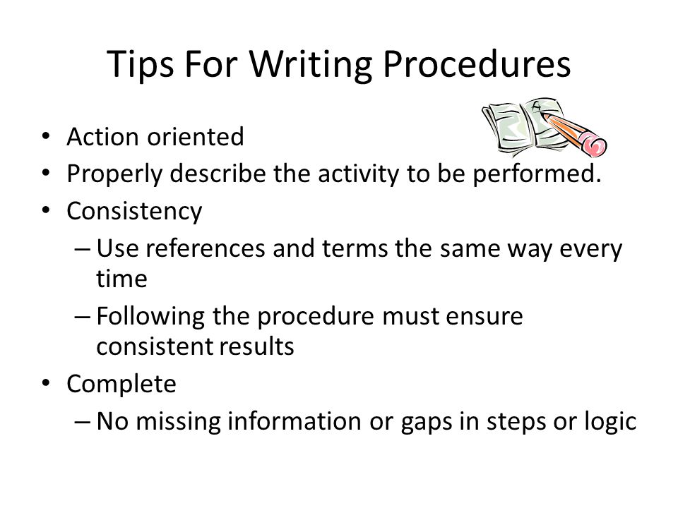 Policy and Procedures Writing Guide